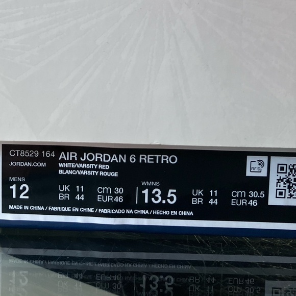 Air Jordan 6 Retro Olympic Size 12 - Picture 9 of 9